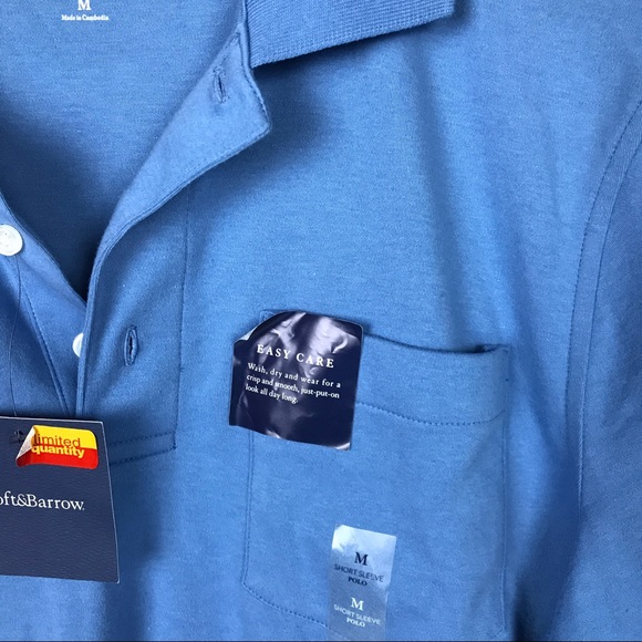 Croft & Barrow Short Sleeve Polo Shirt Blue Medium - Picture 4 of 6